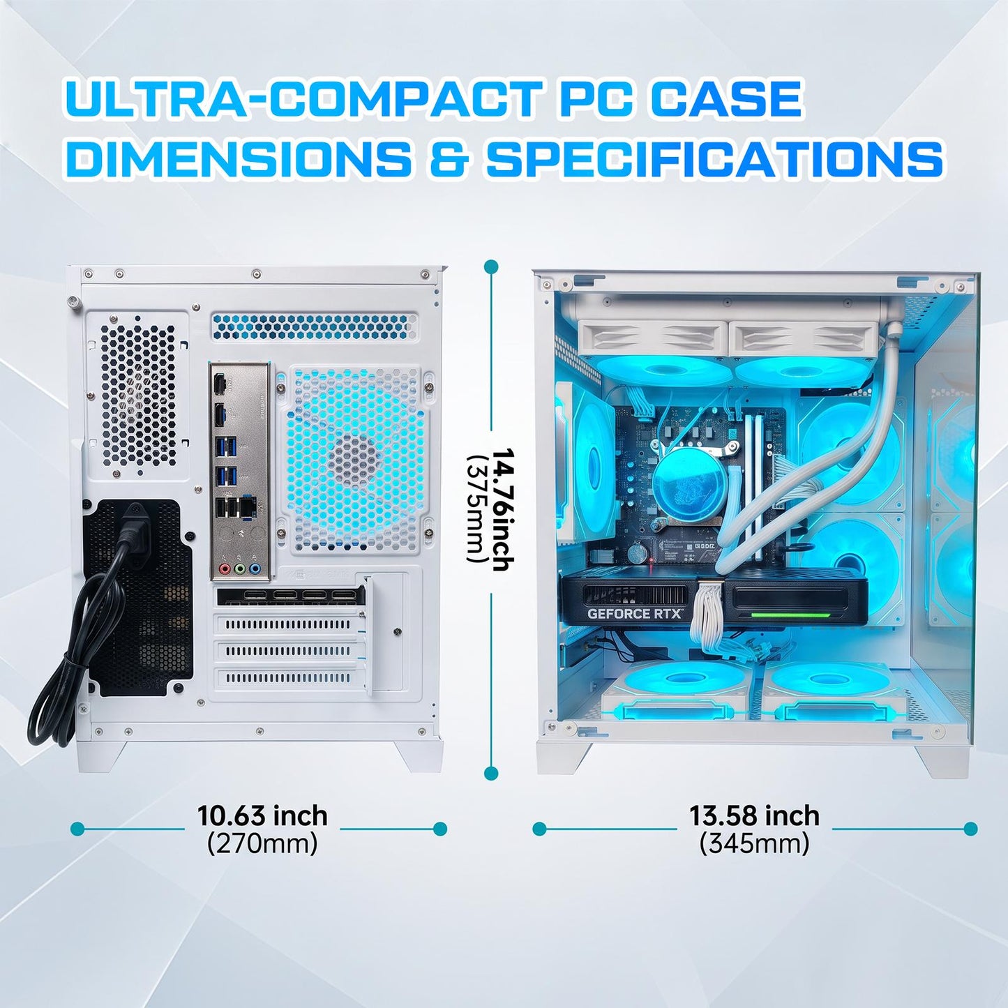 ALCPOK X10 Gaming PC Desktop INTEL Core i5 14400F, NVIDIA RTX 5060Ti 8G DLSS 4, 32GB DDR4 RAM 3200MHz,1TB NVMe PCIe4.0, Wi-Fi6E, Game Design Office console,Sea View Room Windows 11