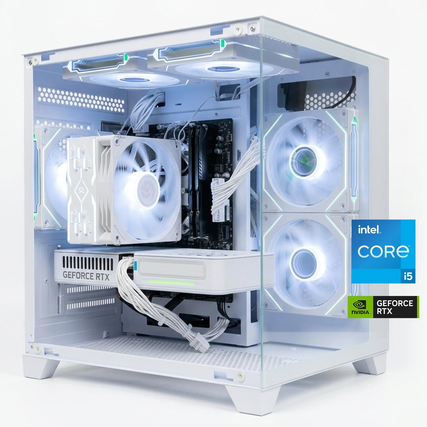 ALCPOK X1 Gaming Desktop PC  Intel Core i5-14400F, GeForce RTX 5060 8GB, 32GB DDR4 3200MHz RAM, 1TB NVMe SSD, Wi-Fi 6E, Windows 11 Home