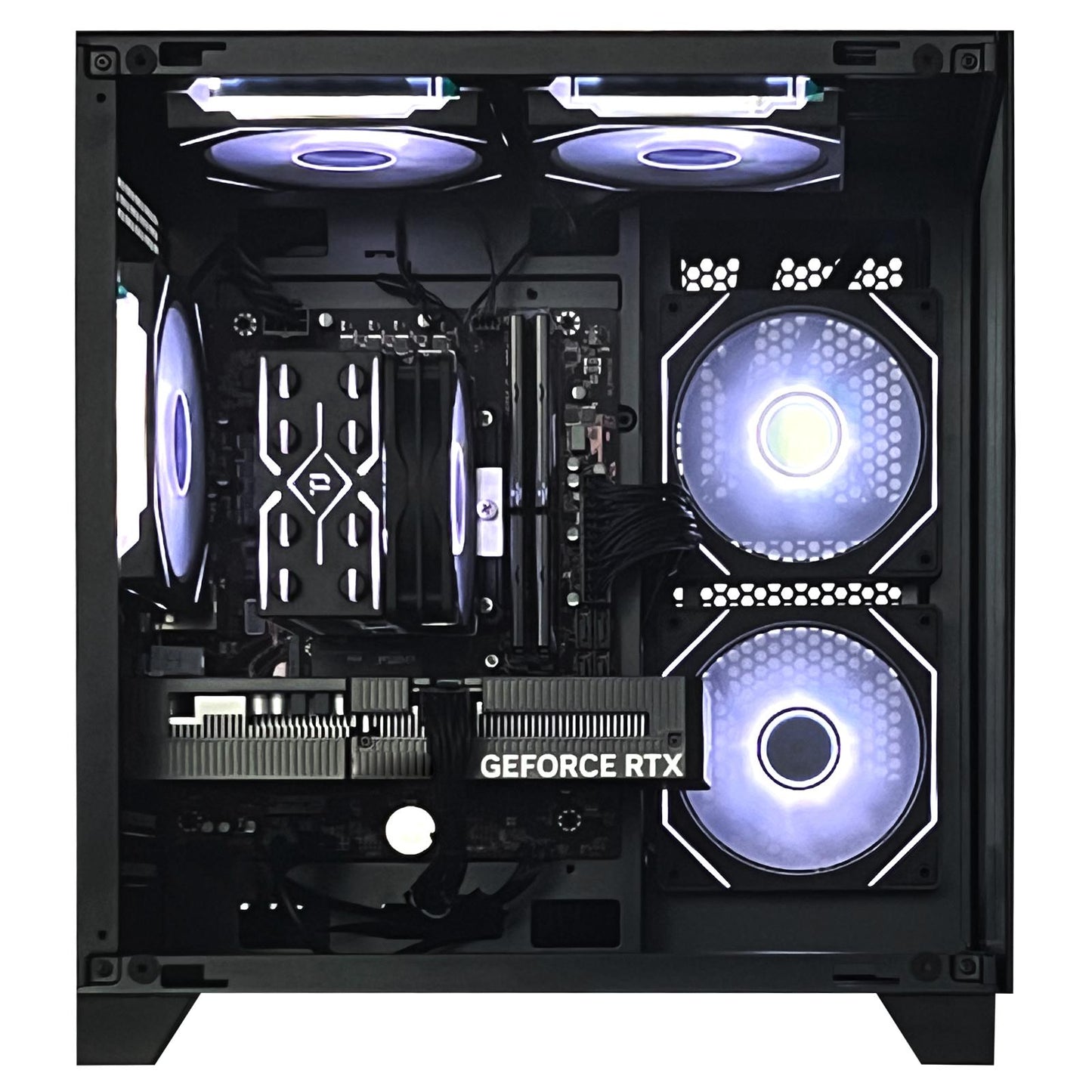 ALCPOK Gaming PC Desktop,AMD Ryzen 7 5700X 3.4GHz,RTX5060 8GB GDDR7 DLSS4,32GB DDR4 RAM 3200MHz,1TB NVME SSD,ARGB Cooling Fan,Supply WiFi Support Prebuilt Gaming Computer with