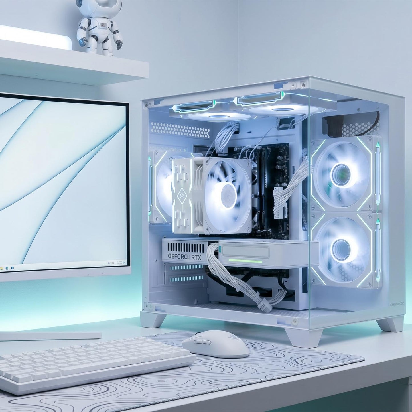 ALCPOK X1 Gaming Desktop PC  Intel Core i5-14400F, GeForce RTX 5060 8GB, 32GB DDR4 3200MHz RAM, 1TB NVMe SSD, Wi-Fi 6E, Windows 11 Home